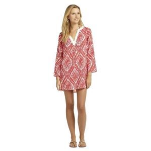 LILLY PULITZER Ripley Coral Tunic Beach Cover Up Size XS